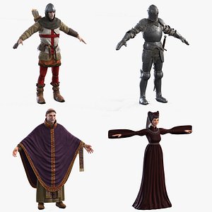 3D model Medieval Characterset 2 not rigged