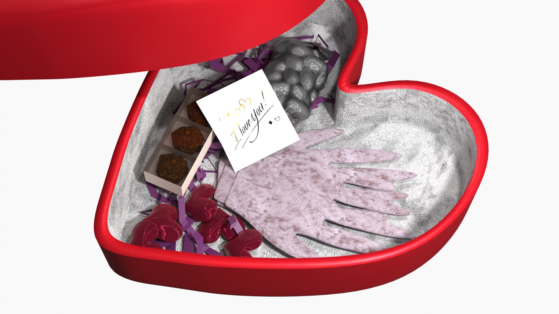 3D Gift Box For Valentines Day - TurboSquid 2186144