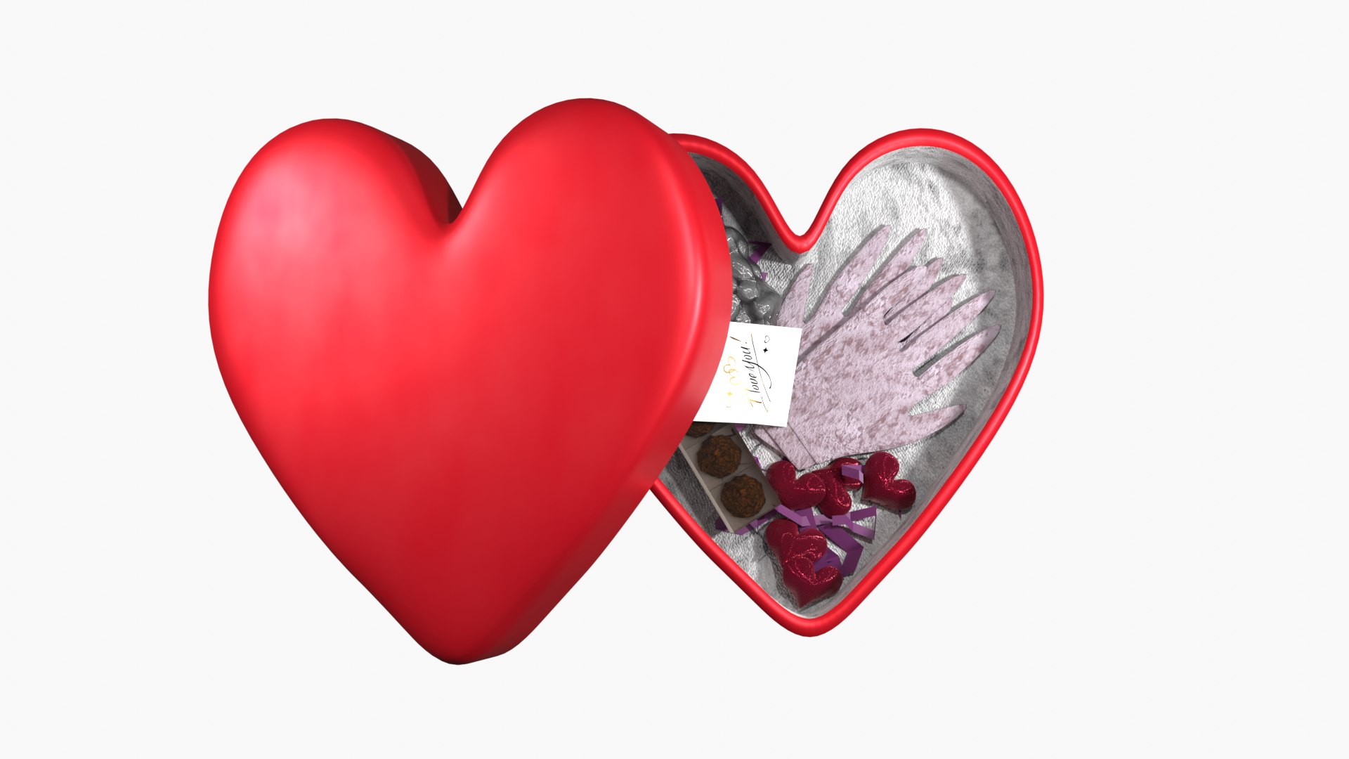 3D Gift Box For Valentines Day - TurboSquid 2186144
