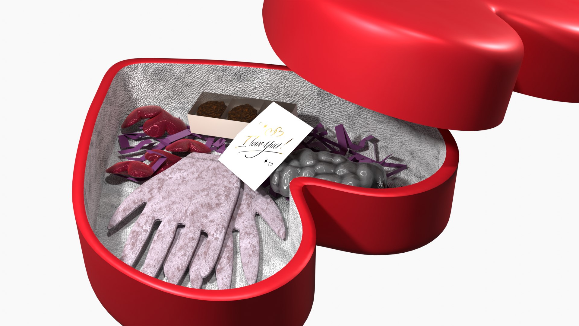 3D Gift Box For Valentines Day - TurboSquid 2186144