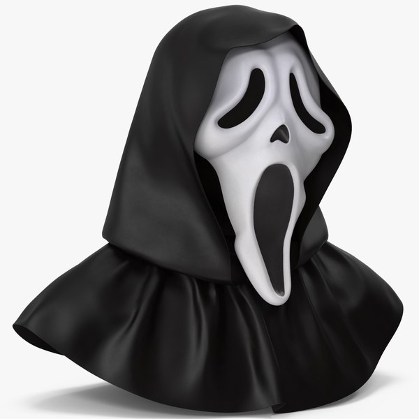Ghostface Mask Scream with Hood 2 model