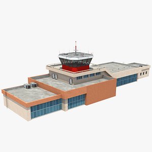 3D model Airport Terminal with ATC