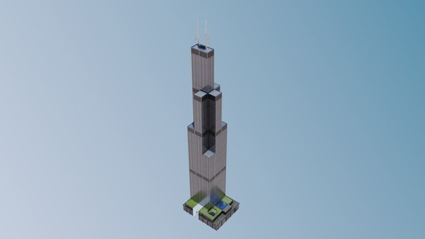 3D Willis Tower Skyscraper model - TurboSquid 1979419