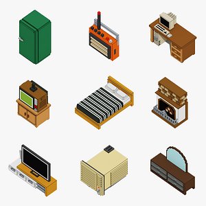 Voxel Furniture Pack 99 Items