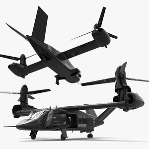 Bell V-280 Vertical Lift Combat Vehicle Flying Black