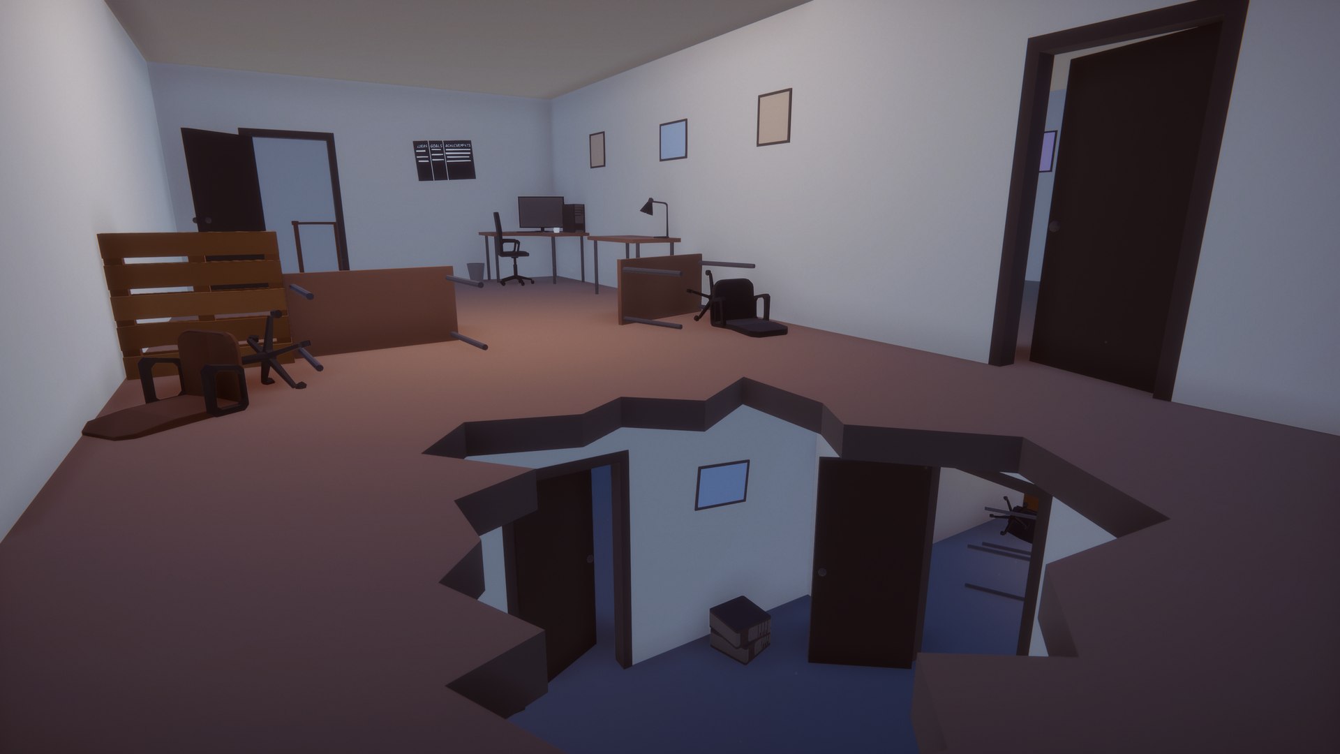 3D Low Poly FPS Map Vol3 Shooter Office Interior Map For Unity ...