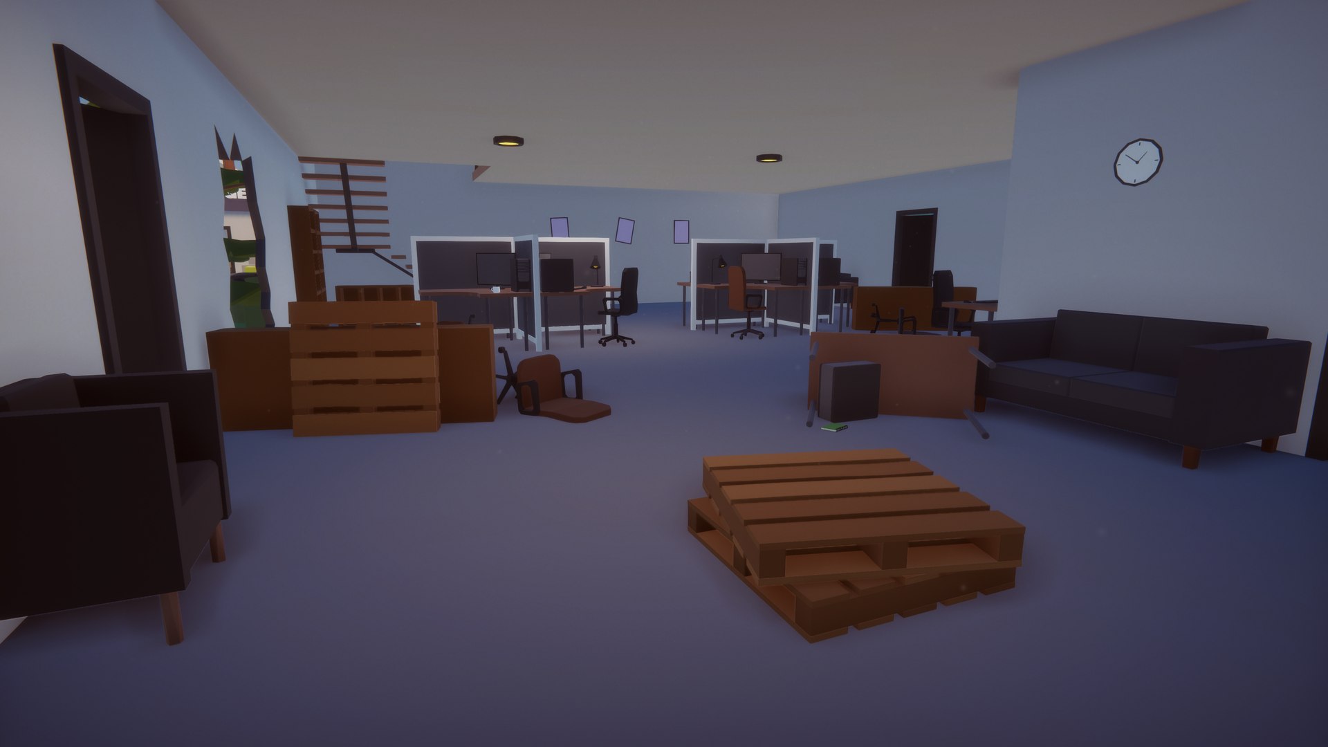 3D Low Poly FPS Map Vol3 Shooter Office Interior Map For Unity ...