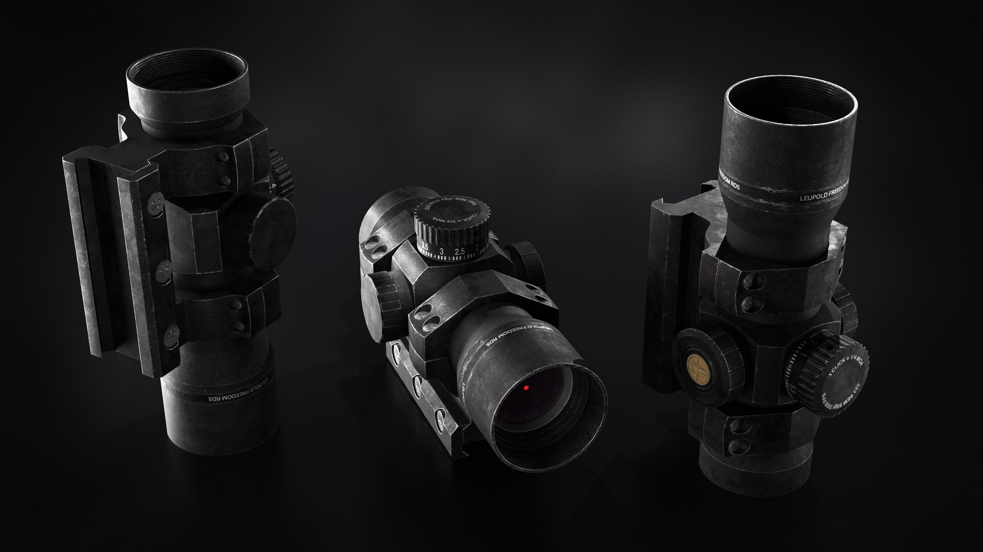 Red Dot Sight 3D Model TurboSquid 2090417
