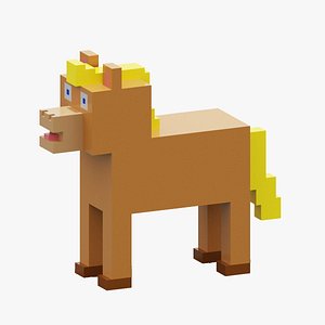 3D model Voxel Horse