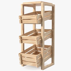Wooden Vegetable Rack with Drawers model
