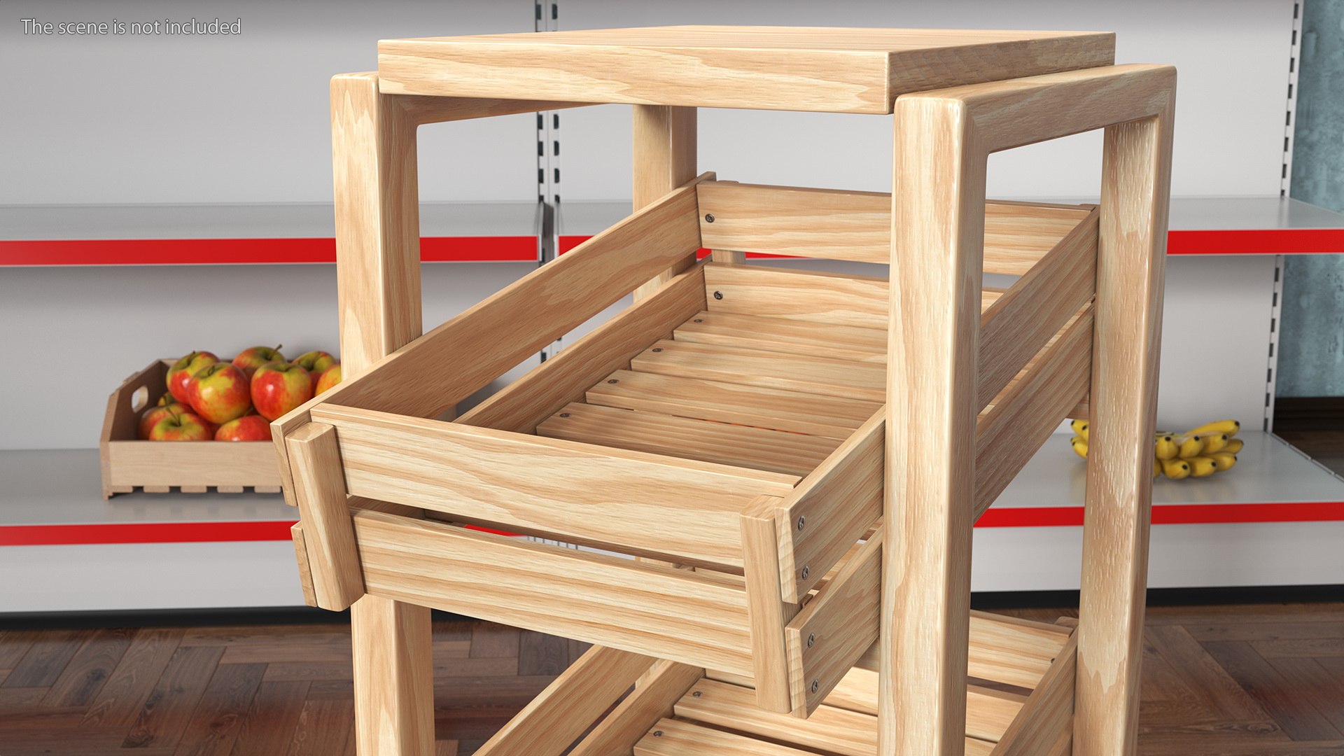 Wooden Vegetable Rack With Drawers Model TurboSquid 1912703   Woodenvegetablerackwithdrawers3dmodel006 