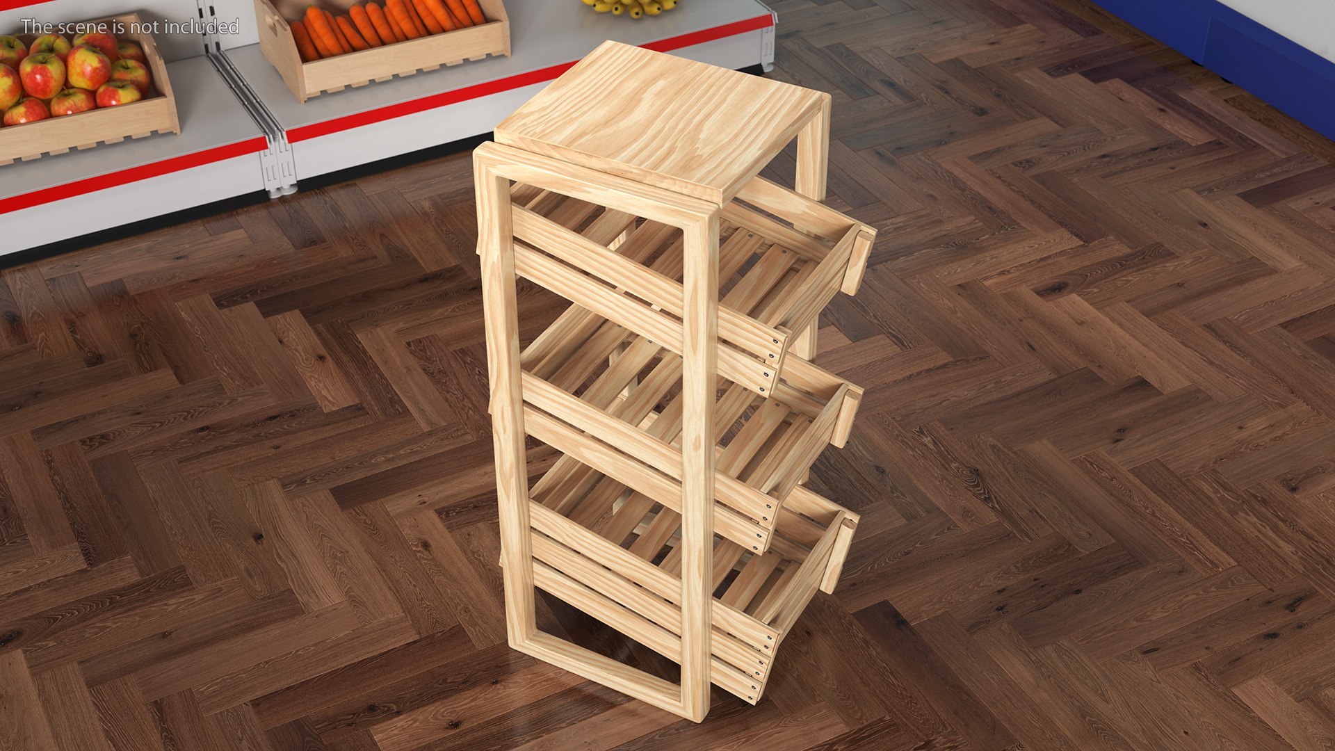 Wooden Vegetable Rack With Drawers Model TurboSquid 1912703   Woodenvegetablerackwithdrawers3dmodel003 