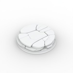 Broken Boulder Base 3D Print Model 3D model