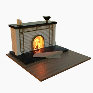 Burning Fireplace 3D