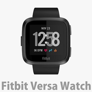 Fitbit Versa Watch Black Aluminum