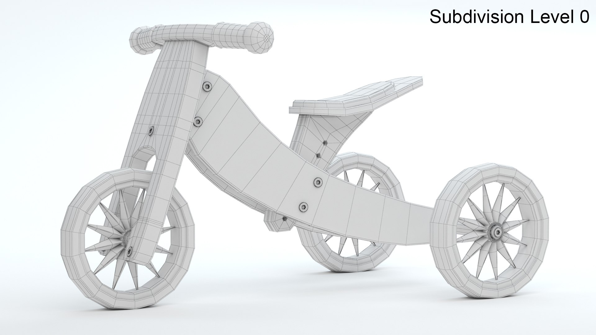 Kinderfeets Tiny Tot Balance Bike BAMBOO 3D TurboSquid 1899982