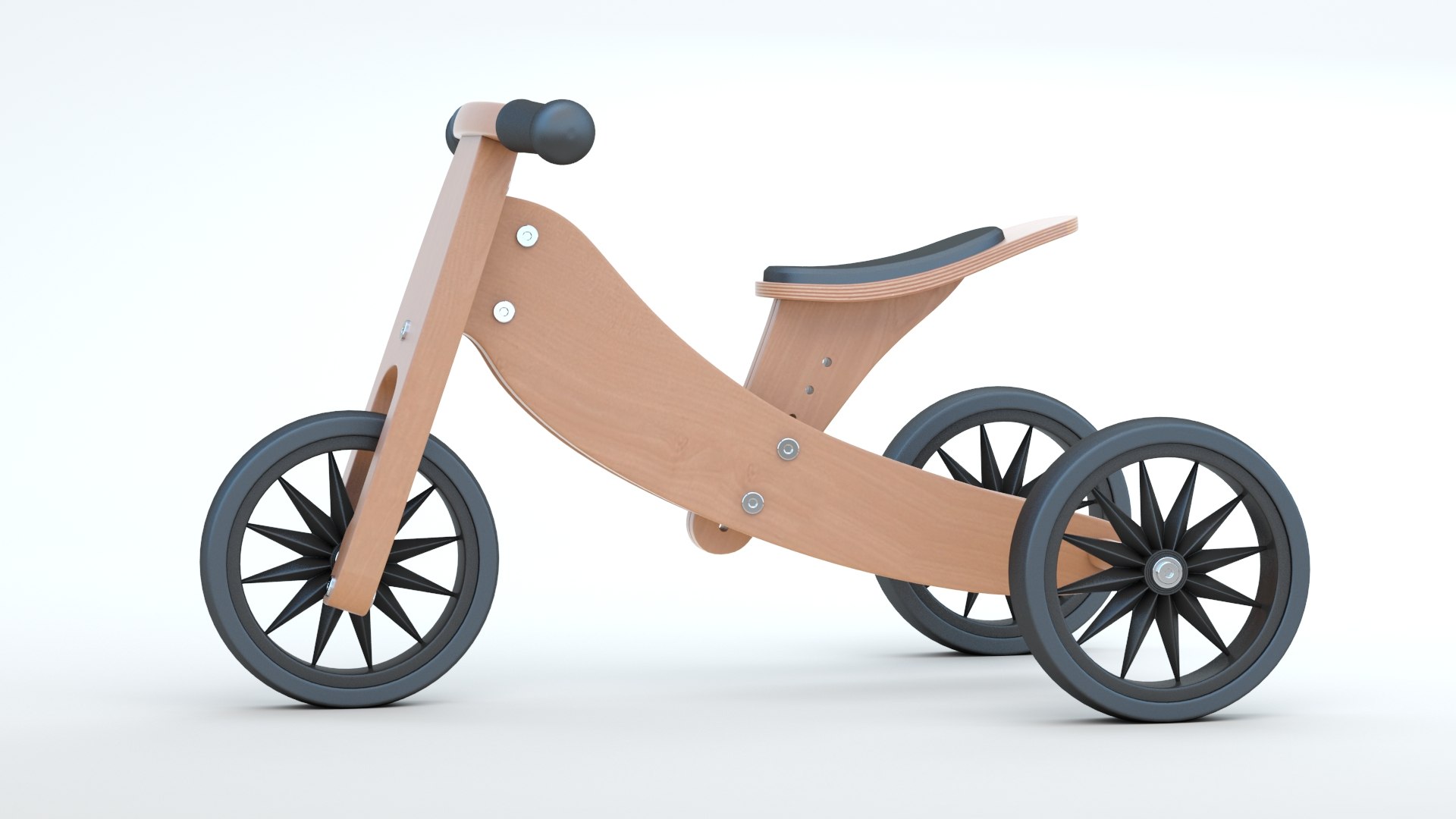 Kinderfeets Tiny Tot Balance Bike BAMBOO 3D TurboSquid 1899982