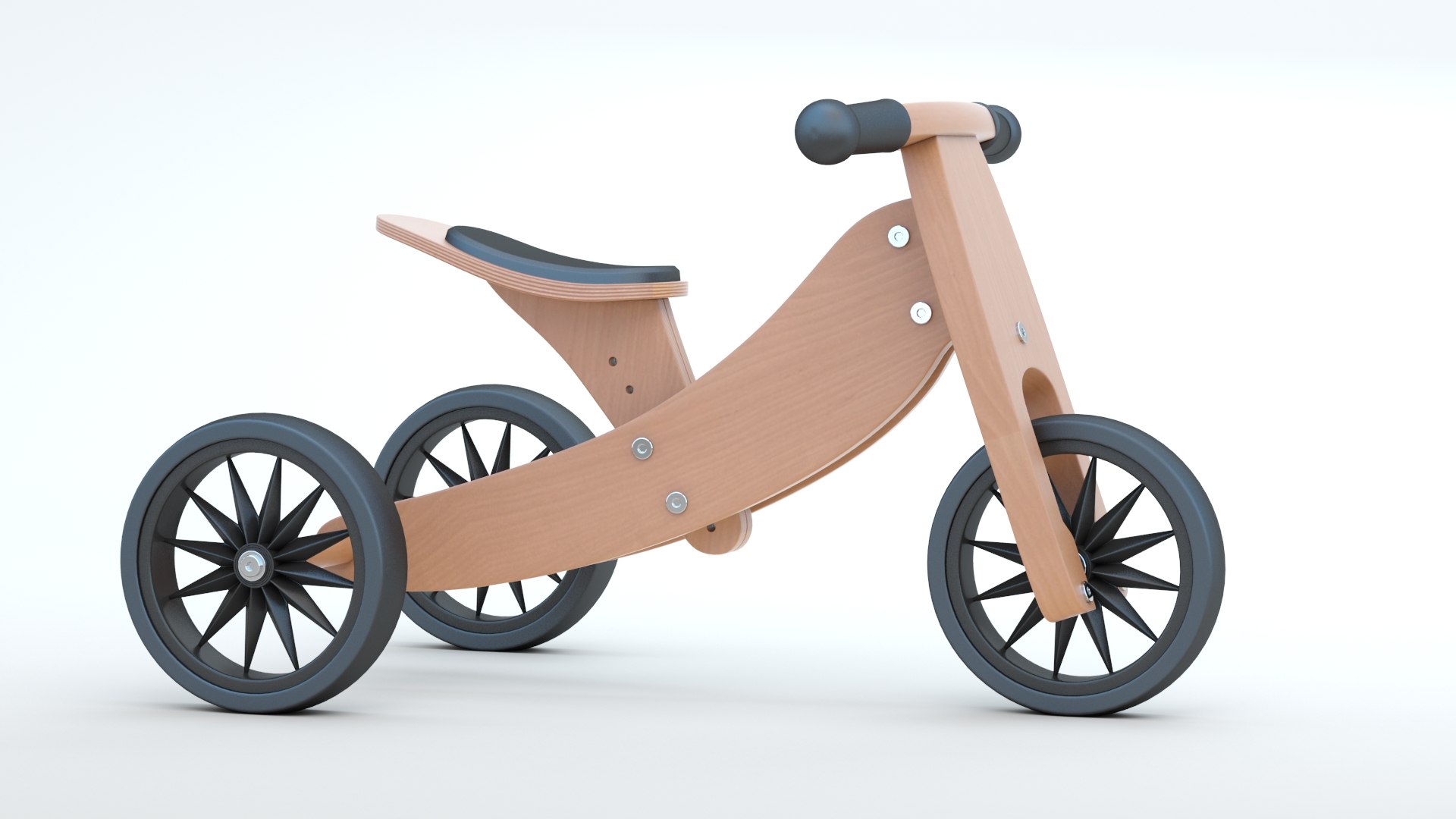 Kinderfeets Tiny Tot Balance Bike BAMBOO 3D TurboSquid 1899982