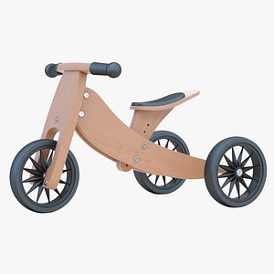 Kinderfeets Tiny Tot Balance Bike BAMBOO 3D
