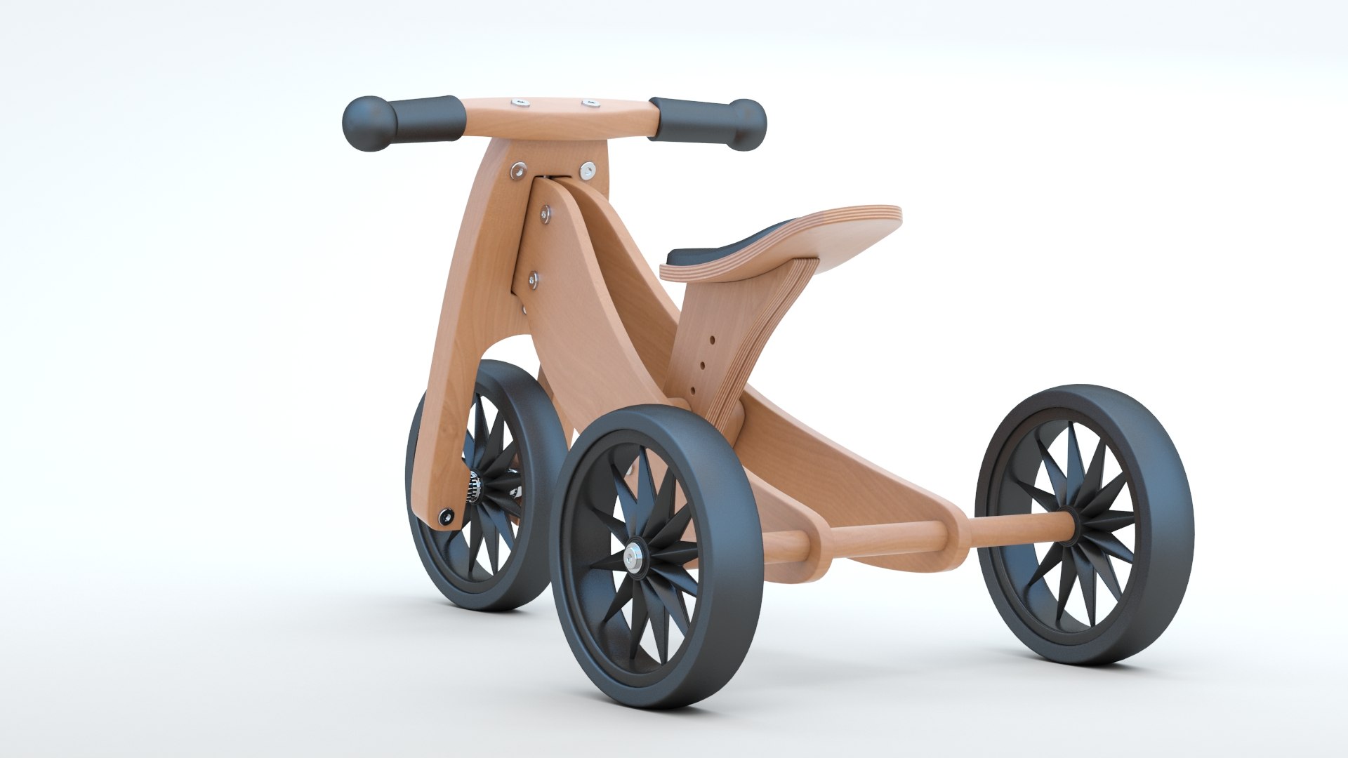 Kinderfeets Tiny Tot Balance Bike BAMBOO 3D TurboSquid 1899982