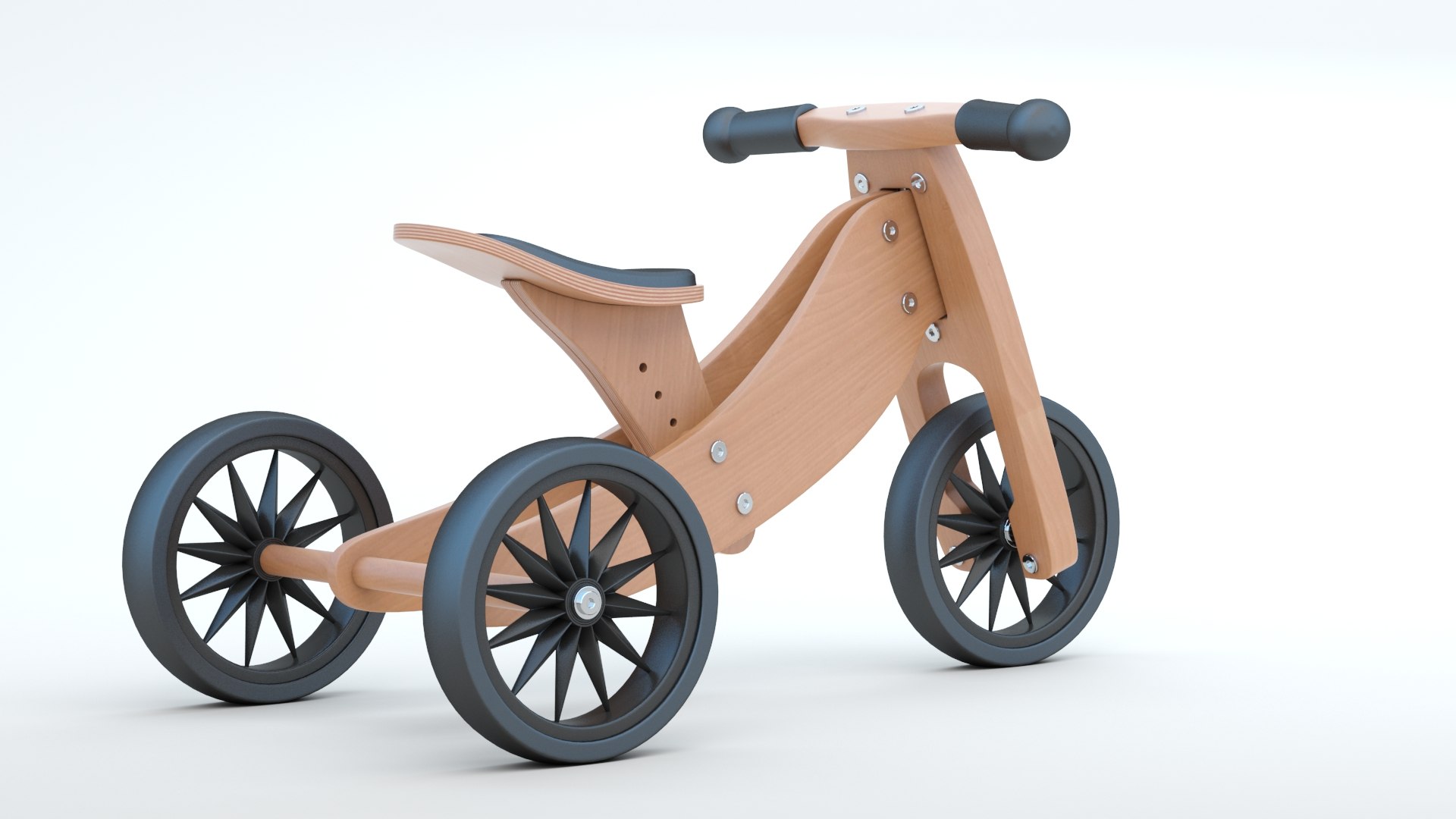 Kinderfeets Tiny Tot Balance Bike BAMBOO 3D TurboSquid 1899982