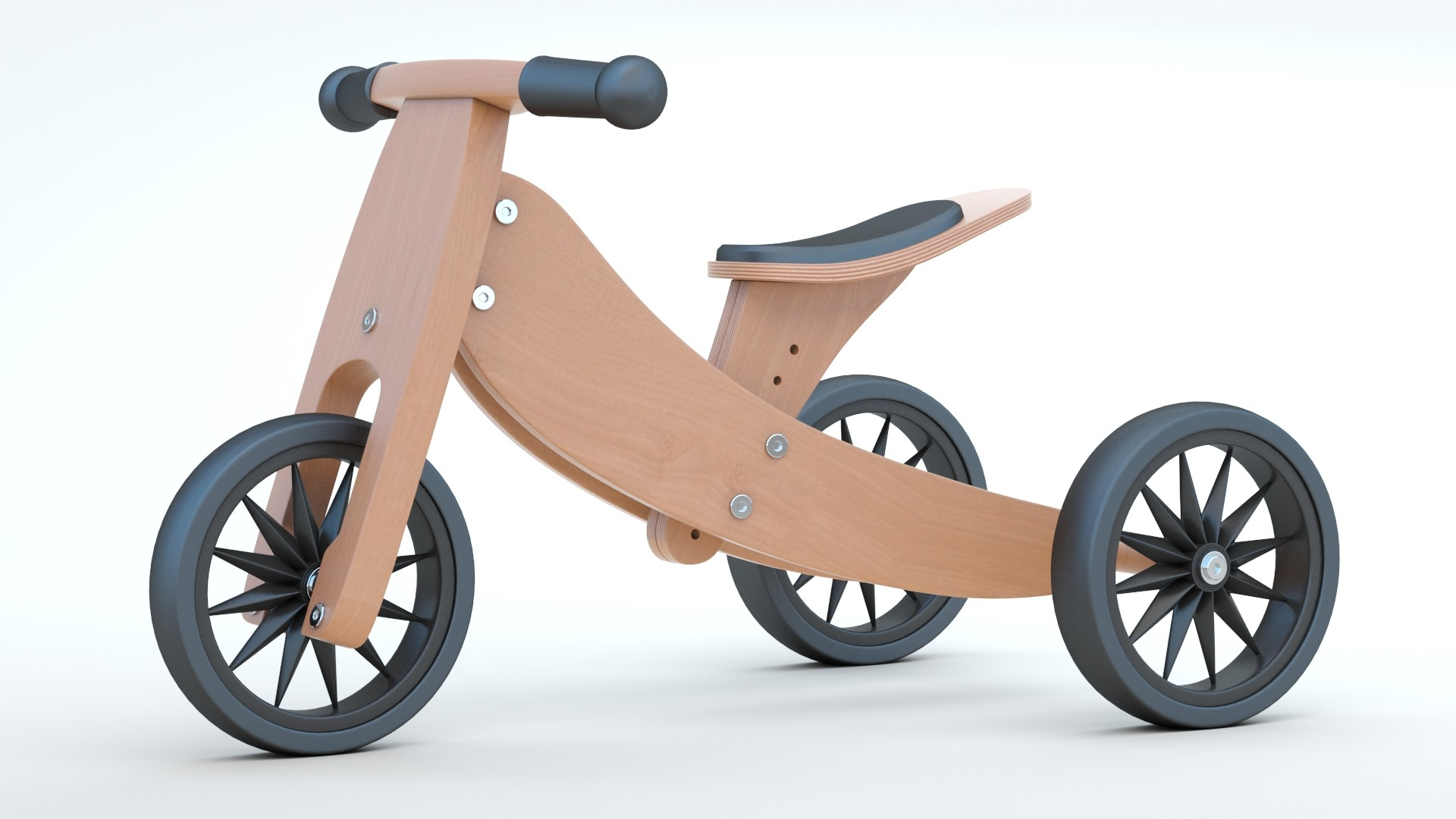 Kinderfeets Tiny Tot Balance Bike BAMBOO 3D TurboSquid 1899982