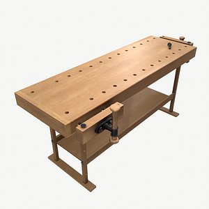 wood table workshop 3D