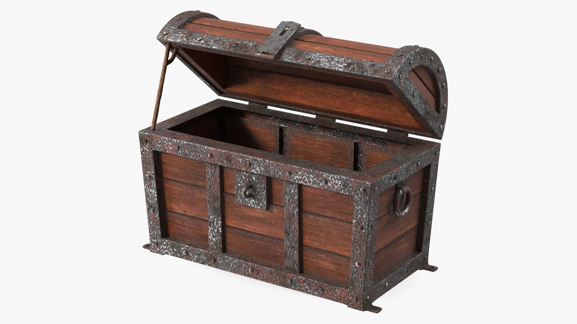 Medieval Treasure Chest - Wooden Chest VII, 3D Props