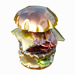 3D Hamburger shaped foil helium balloon model