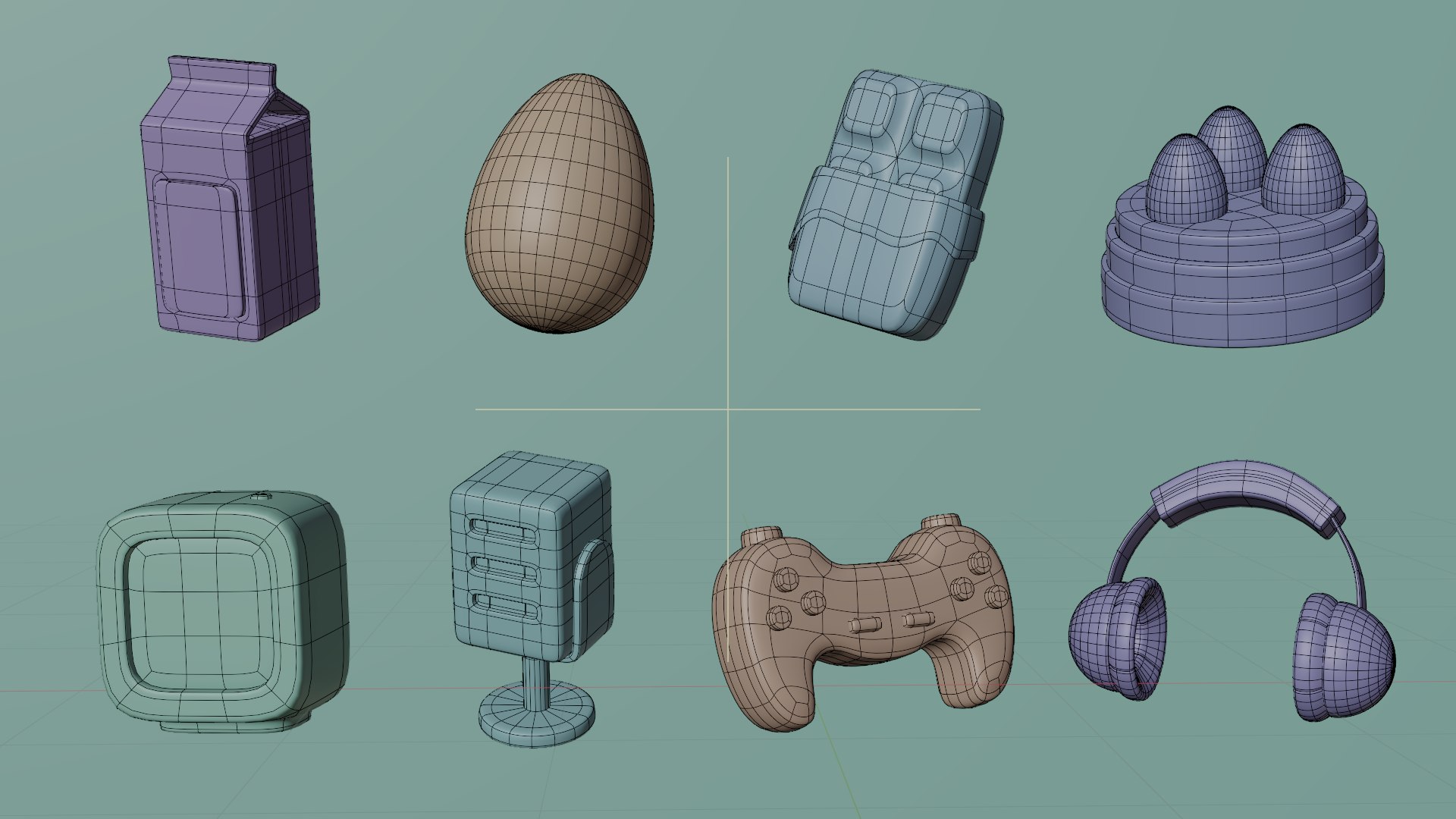 3D A set of simple objects - TurboSquid 2147181