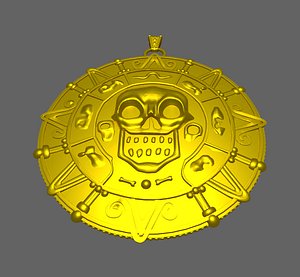 3D model pirate pendant