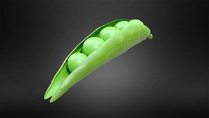 Pea low poly model model