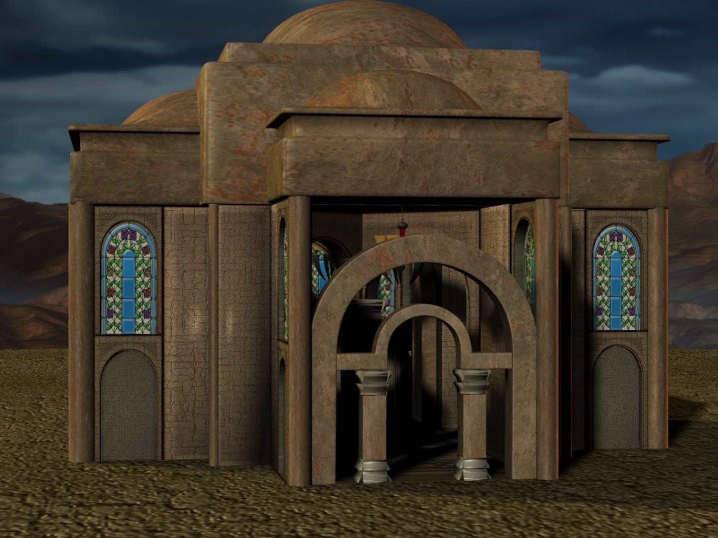 3d model set scenes architectural