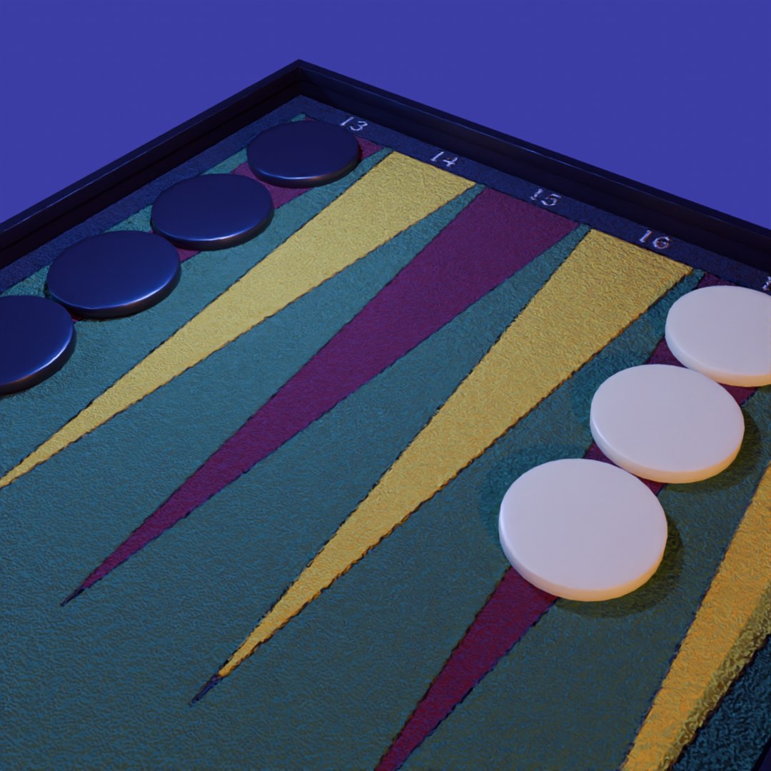 Backgammon Board Stuff 3D Model - TurboSquid 2201685