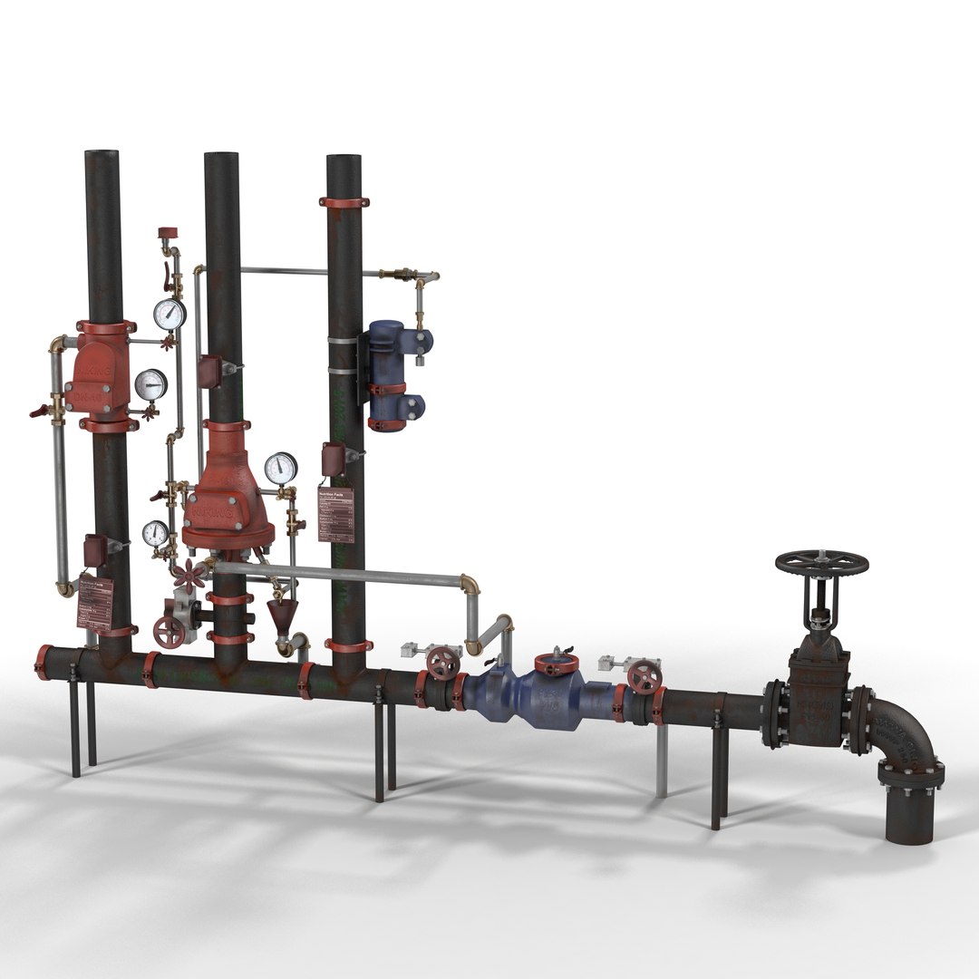 Industrial Pipes 2 3D model preview