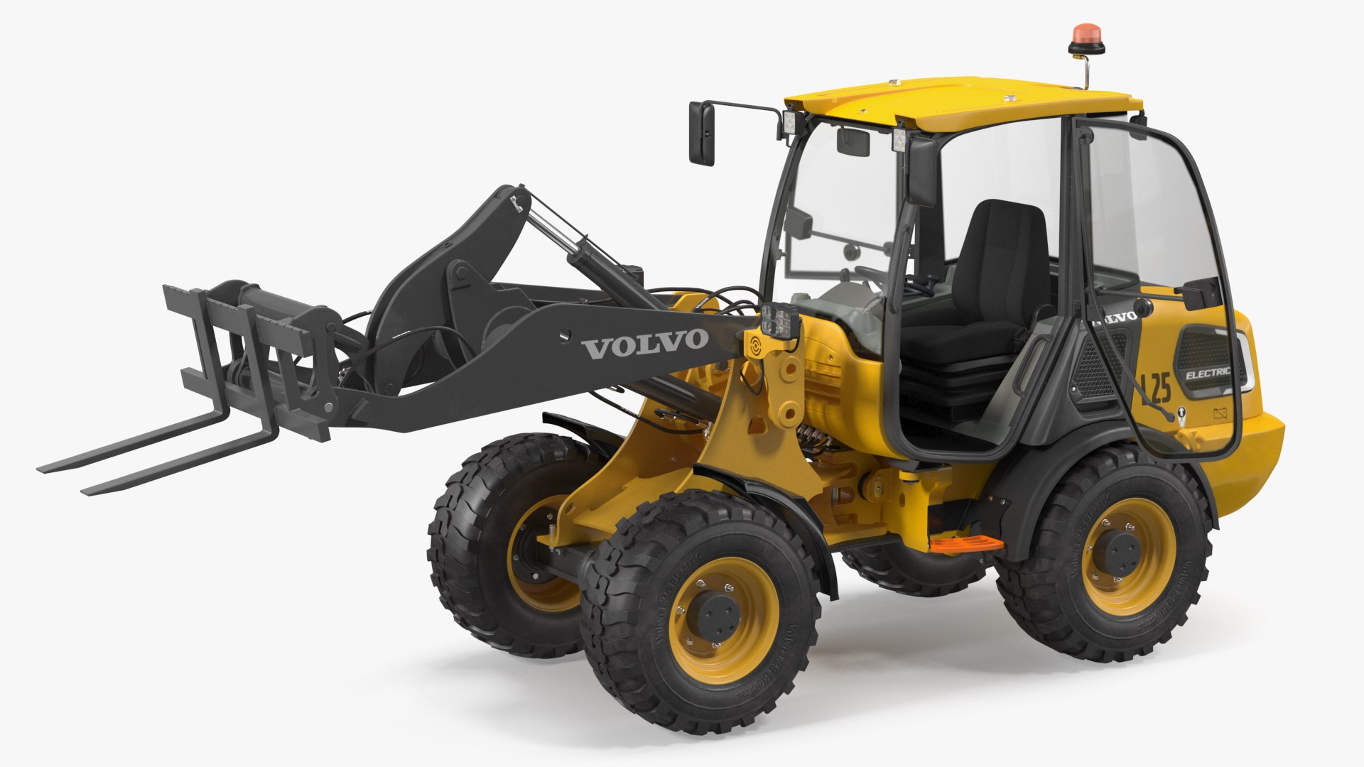 Volvo L25 Electric Loader with Pallet Fork Rigged