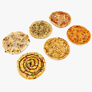 3D Pizza Collection 6 items vol2