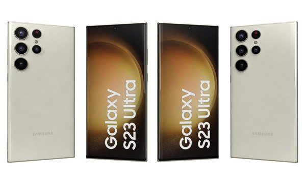Samsung Galaxy S23 Ultra Gold 3D model