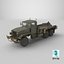 Military Truck with Winch Platform Khaki Used