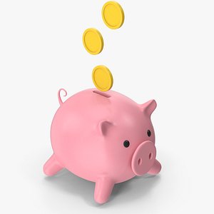 3D model Cartoon Piggy Bank