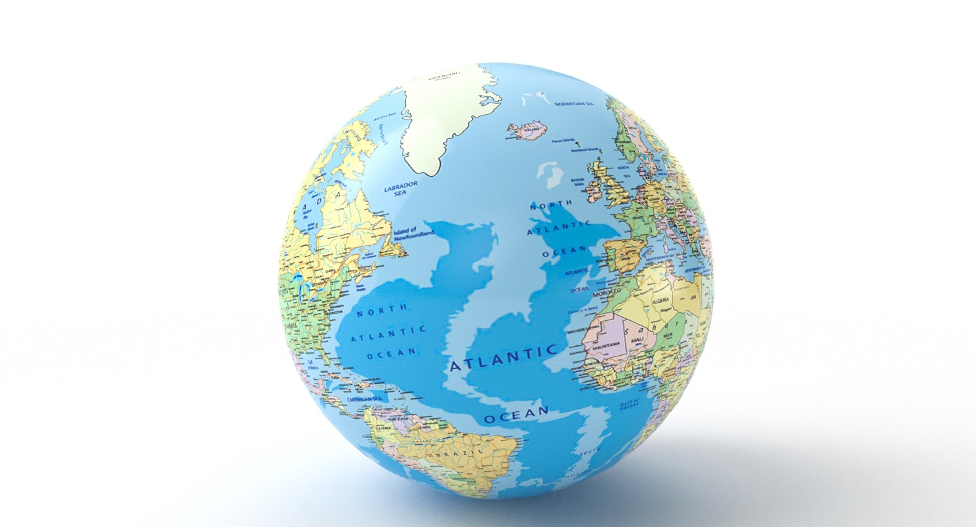 Geopolitical globe 3D model - TurboSquid 1426591