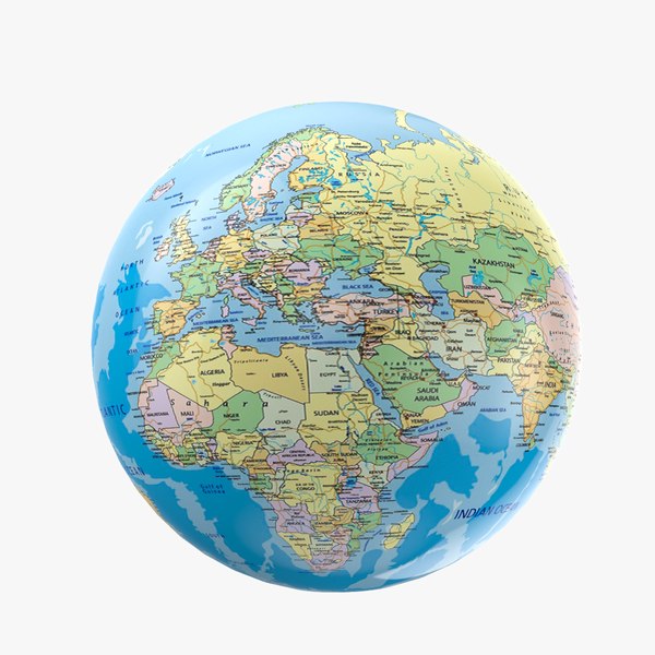 geopolitical globe 3D model