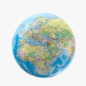 Geopolitical Globe 3D Model