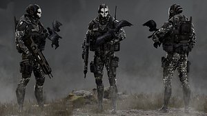 Sci Fi Ghost Soldier