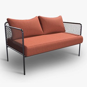 Industrial Modern Metallic Meshed Sofa - S009