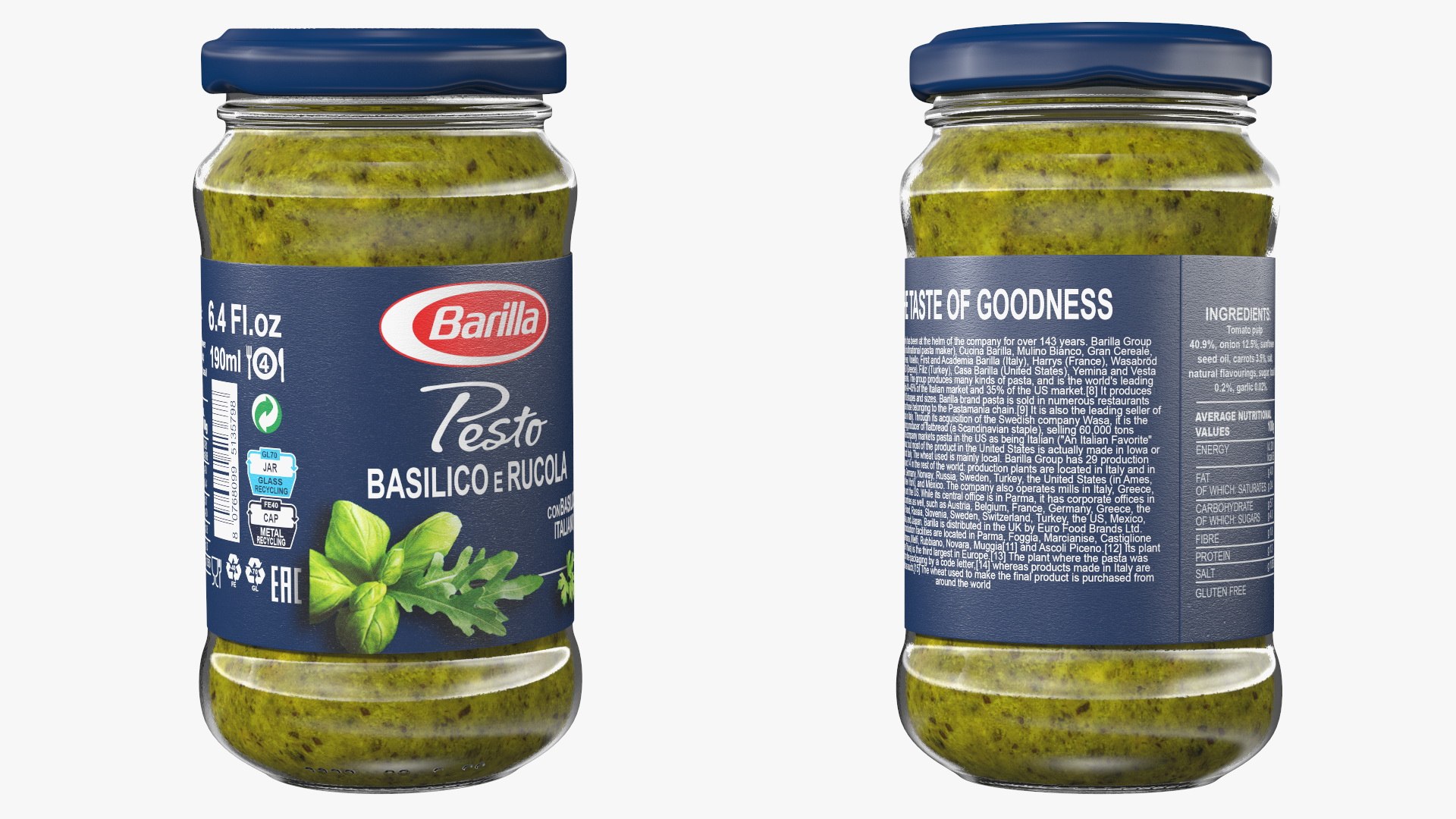Barilla Pesto Basilico Rucola 190 g 3D https://p.turbosquid.com/ts-thumb/eQ/8ksw9K/jb/barillapestobasilicorucola190gmb3dmodel008/jpg/1623153174/1920x1080/fit_q87/a912c034d3625f799275d95dcc7a76bb347702b0/barillapestobasilicorucola190gmb3dmodel008.jpg