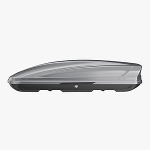 car roofbox silver generic 3D model