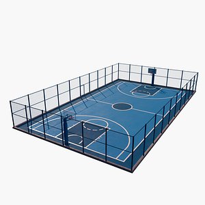 3D basketball court outdoor