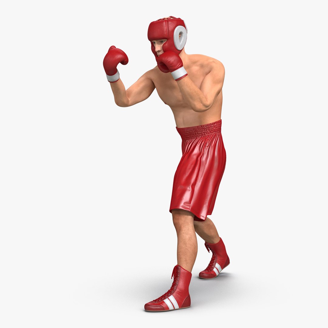 Boxer Man Rigged 3D Model 3D model preview