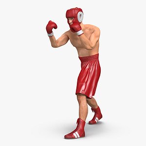 3d model boxer man rigged